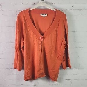 Coldwater Creek 1X Orange Sweater